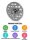 WOLFCUT | Stainless steel meat grinder plates for size 32 | with hub | 1 keyway | durable | 12mm