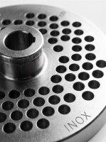WOLFCUT | Grilles de hachoir en inox pour taille 32 | avec moyeu | 1 encoche | longue durée de vie | 6mm