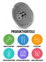 WOLFCUT | Grilles de hachoir en inox pour taille 32 |...