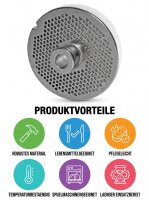 WOLFCUT | Grilles de hachoir en inox pour taille 32 |...