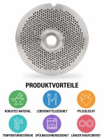 WOLFCUT | Grilles de hachoir en inox pour taille 32 |...