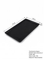 Melamin Fleischtablett | 51x24x2cm | Schwarz | Pastry...