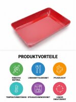 Melamine vleesschaal | 40x27x5cm | Rood | Presentatieplateaus | CODE 571 | Atlas Code : 755