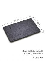 Melamin Fleischtablett | 52,5x32,5x2cm | Schwarz | Slate...