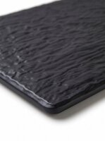 Melamin Fleischtablett | 52,5x32,5x2cm | Schwarz | Slate Effect Board | CODE 460 | 394B