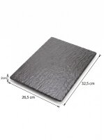 Melamine meat tray | 26,5x32,5x2cm | Black | Slade Effect...