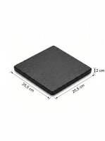 Melamine meat tray | 25,5x25,5x2cm | Black | Slade Effect...