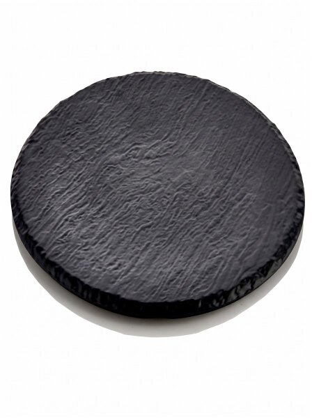 Melamine vleesschaal | Rond 40cm | Zwart | Slade Effect Board | CODE 454