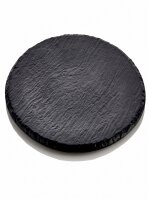 Melamin Fleischtablett | Rund 40cm | Schwarz | Slade...