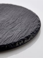 Melamine vleesschaal | Rond 40cm | Zwart | Slade Effect Board | CODE 454