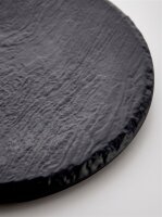 Melamine vleesschaal | Rond 30cm | Zwart | Slade Effect Board | CODE 453