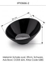 Melamin Schale oval | 29cm | Schwarz | Axis Bowl | CODE...