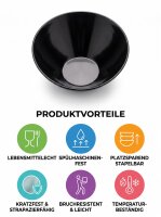 Melamin Schale oval | 29cm | Schwarz | Axis Bowl | CODE 624 | Atlas Code S385