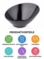 وعاء ميلامين بيضاوي | 24cm | أسود | Axis Bowl | CODE 623 Atlas Code:383B