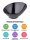 وعاء ميلامين بيضاوي | 24cm | أسود | Axis Bowl | CODE 623 Atlas Code:383B