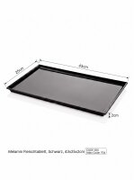 Melamine meat tray | 43x25x2cm | Black | Pastry display...