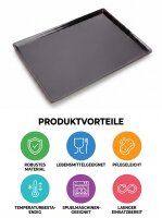 Melamin Fleischtablett | 35x25x2cm | Schwarz | Pastry Präsentationsplatten | CODE 534 | 703B