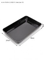 Melamin Fleischtablett | 40x27x5cm | Schwarz |...