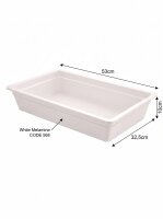Melamin Fleischtablett | 53x32,5x10cm | Weiß | GN...