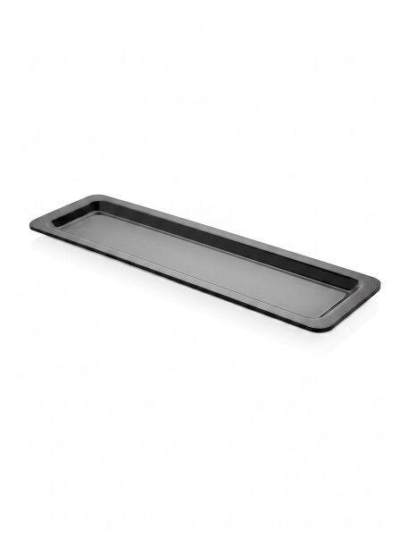 Melamine meat tray | 52x16x2cm | Black | GN 2/4 20mm | CODE 619 | Atlas Code 769