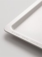 Plateau à viande en mélamine | 53x32,5x2cm | Blanc | Gn 1/1 20mm | CODE 504 | Atlas Code : 779