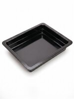 Melamine meat tray | 26x32,5x6,5cm | Black | GN 1/2 65mm...