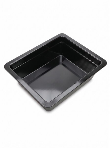 Plateau à viande en mélamine | 26x32,5x10cm | Noir | GN 1/2 100mm | CODE 617 | Atlas Code : 778