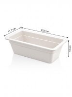 Melamine meat tray | 32,5x17,7x10cm | White | GN 1/3...