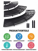 Plateau de présentation à gradins pour viande en plastique ABS | 80x80+5+10cm