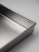Plateau à viande en inox | 40x30x4cm
