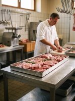 Plateau à viande en inox | 80x40x4cm