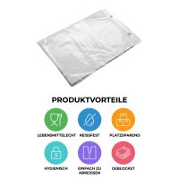 Sachets détachables LDPE | En bloc | 30x50cm | Transparent | 1000 pièces / carton | (10x100)