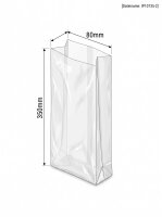 Side gusset bag | HDPE | F2 | 180+80x350mm | Transparent...