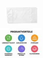 Zijvouwzak | HDPE | F2 | 180+80x350mm | Transparant | 10kg