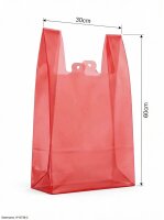 Sacs bretelles | Couleur rouge | HDPE en liasse |...