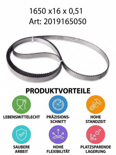Bandsägeblatt Premium | 1650x16x0,51mm / 4TPI