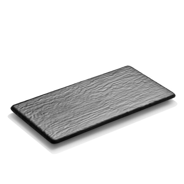 Melamin Fleischtablett | 26,5x16,5x2cm | Schwarz | Slade Effect Board | CODE 456