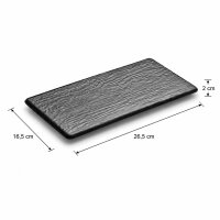 Melamine meat tray | 26,5x16,5x2cm | Black | Slade Effect...