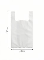 Sacs cabas Super Jumbo | Blanc | HDPE | en liasse |...