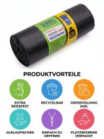Premium Müll und Abfallsäcke | 240L | Schwarz |...