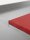 Stainless steel table / cutting table with sliding door | 10cm raised edge and fully red top | 170x60x85cm