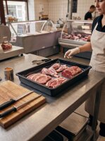 Meat tray made of ABS plastic | 40x30x5cm | Square edges