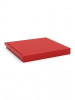 Cutting board with knife holder | Red | 50x50x4cm