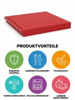 Cutting board with knife holder | Red | 50x50x4cm