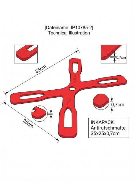 Antirutschmatte | 35x25x0,7cm