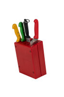 Großer Messerblock | Rot | 17x26,5x12cm
