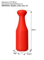 Poussoir | fond ovale | 10+12x6,5cm