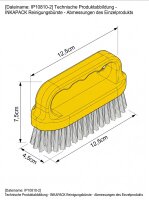 Brosse de nettoyage | couleurs assorties | 4,5x12,5x7,5cm