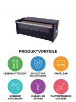 Folienabroller groß für Stretchfolie, schwarz, 54,5 x 21 x 20,5 cm – Folienschneidgerät