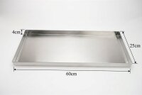 Plateau à viande en inox | 60x25x4cm